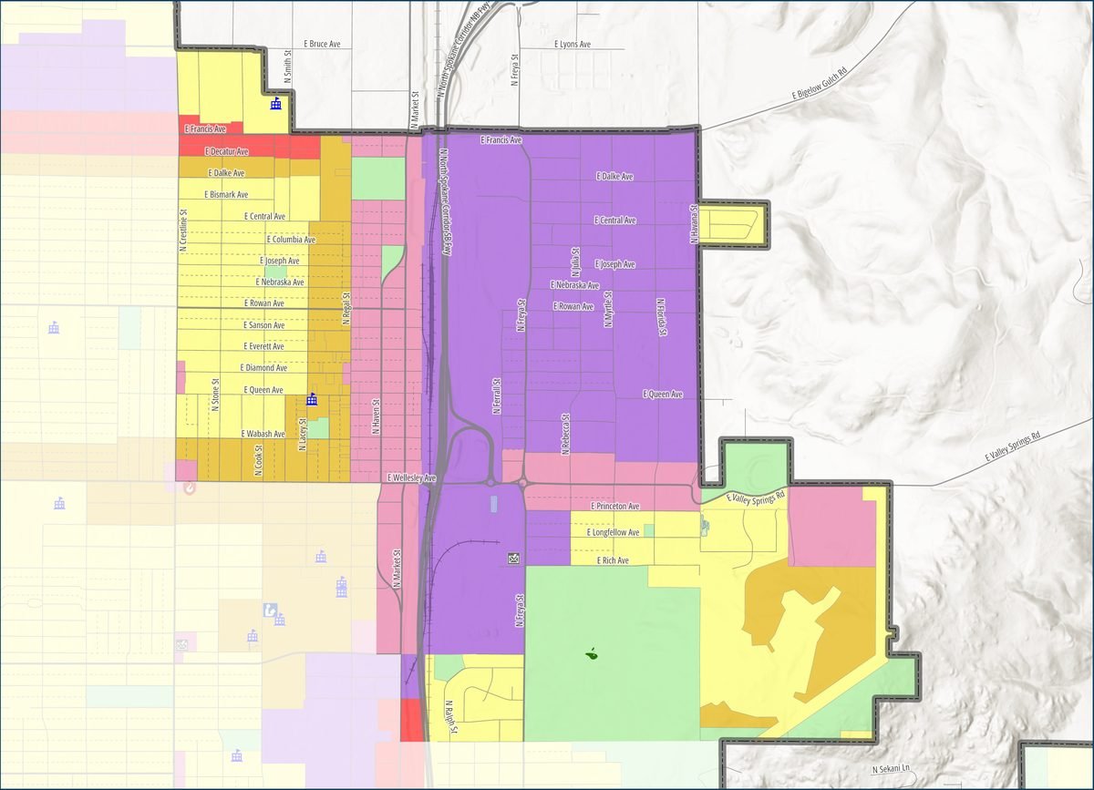 Full Hillyard map if the proposal is approved