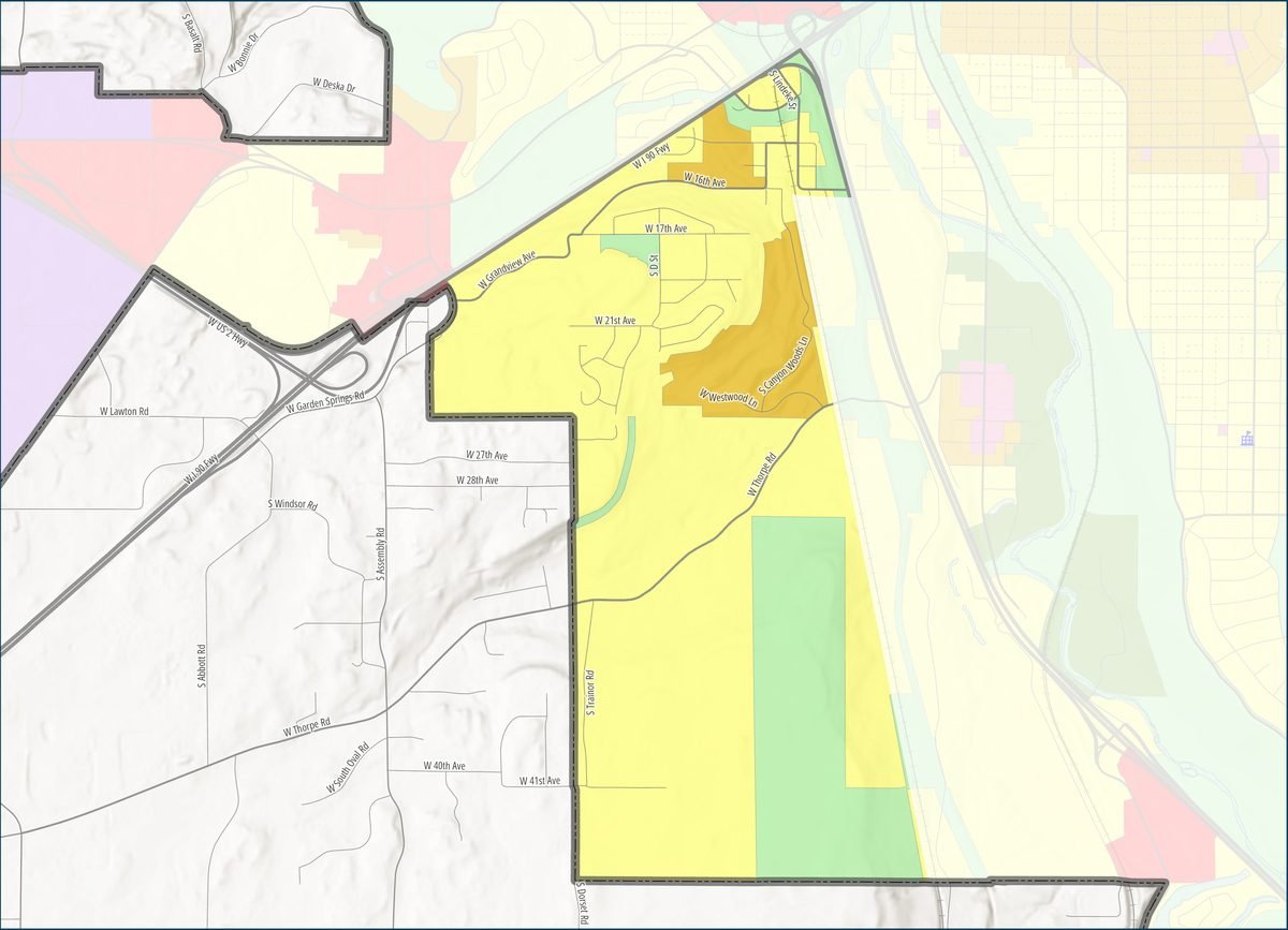 Full Grandview / Thorpe map if the proposal is approved