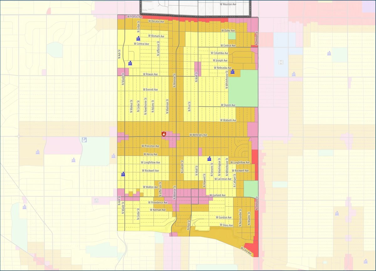 Full North Hill map if the proposal is approved