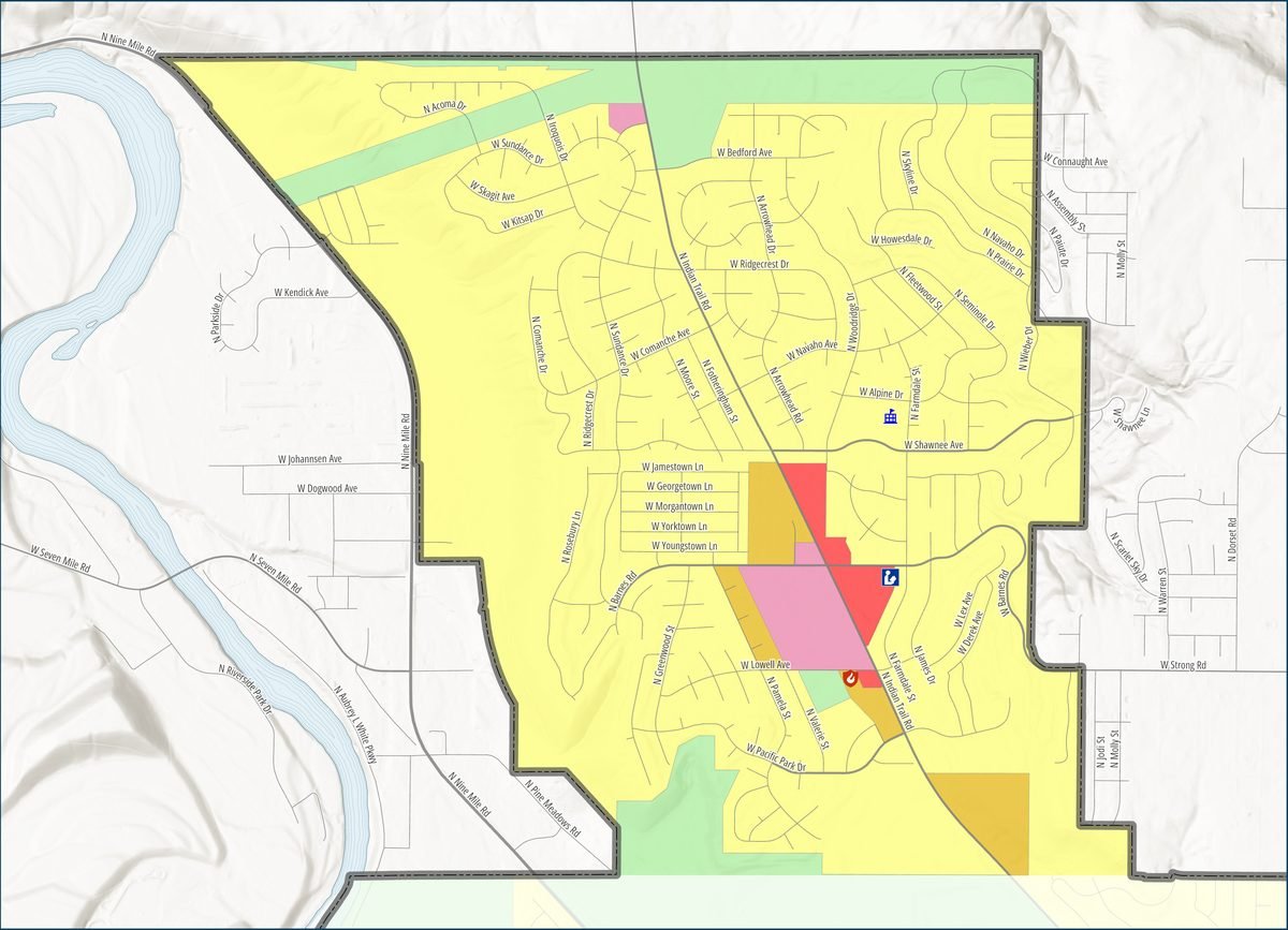 Full North Indian Trail map if the proposal is approved