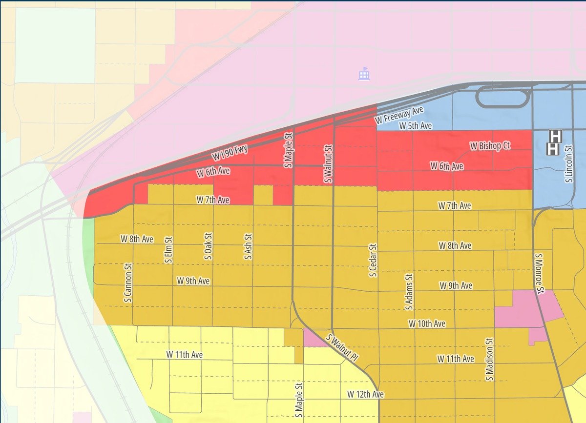 Cliff / Cannon — Northwest if the proposed map is approved