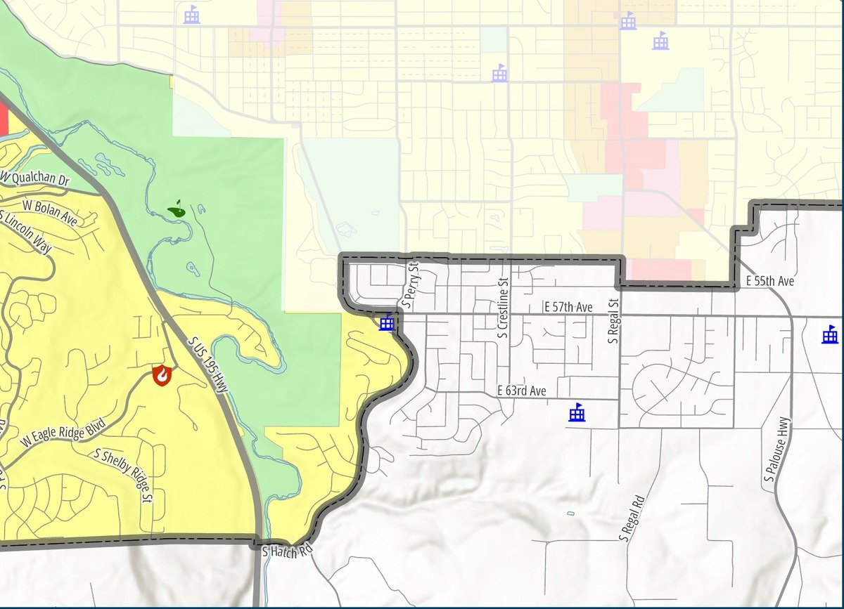 Latah / Hangman — Southeast if the proposed map is approved