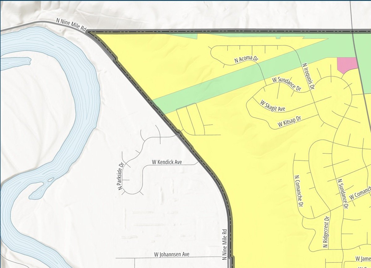North Indian Trail — Northwest if the proposed map is approved