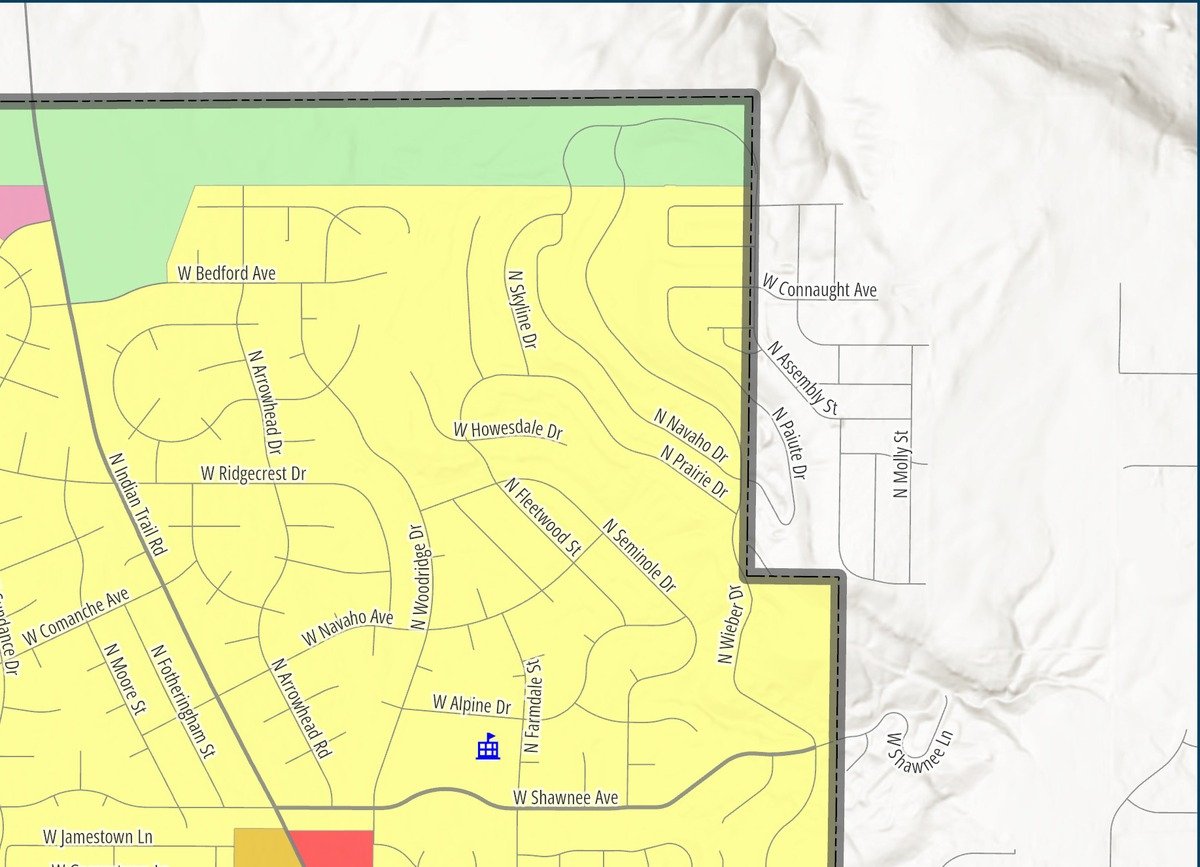 North Indian Trail — Northeast if the proposed map is approved