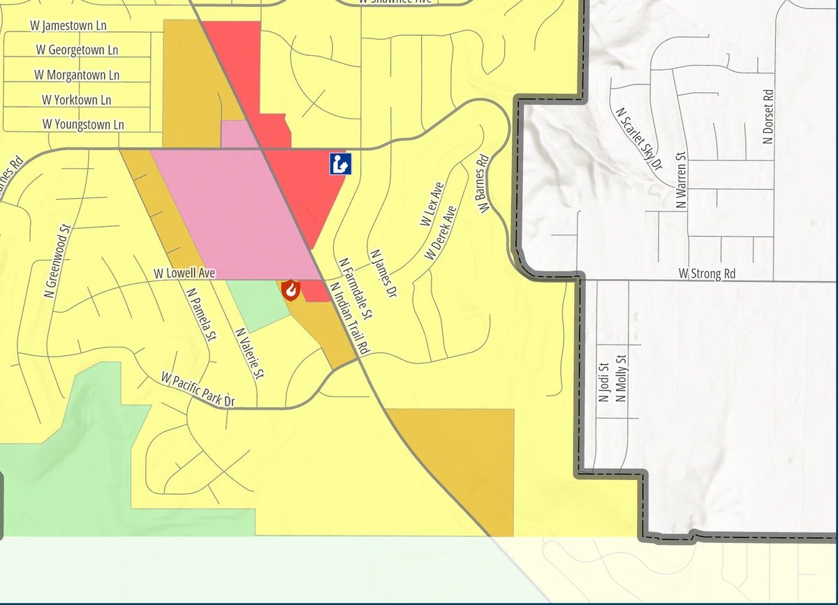 North Indian Trail — Southeast if the proposed map is approved